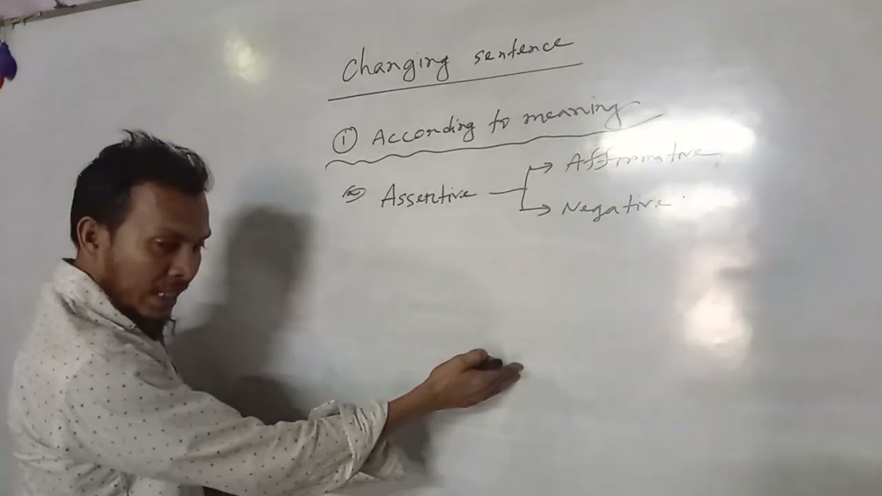 Changing sentence (Affirmative to negative).Record class.