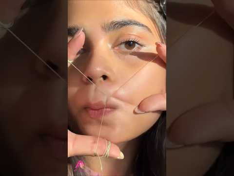 إزالة شعر الوجه بالخيط  حلاقة  وصفات 