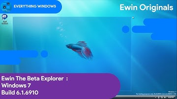 Betta Look - Ewin The Beta Explorer #16 : Microsoft Windows 7 Build 6.1.6910