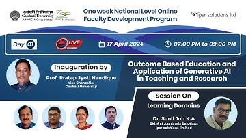 Day 1 | OBE and Application of Generative AI in Teaching and Research | Gauhati University, Assam