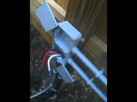 Electrical power to shed - YouTube