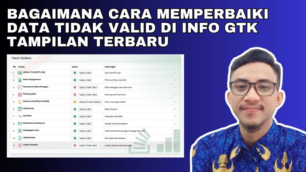 MENGAPA MASIH TETAP TIDAK VALID DI INFO GTK TAMPILAN TERBARU?