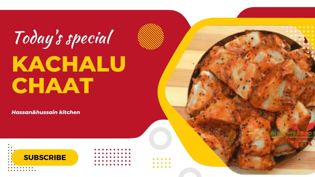 FAMOUSE ALOO KACHALOO | PESHAWARI KACHALO PERA | KACHALO PERA CHAAT RECIPE Hassan & Hussain Kitchen