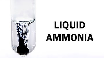 Making liquid ammonia to dissolve sodium and lithium metal
