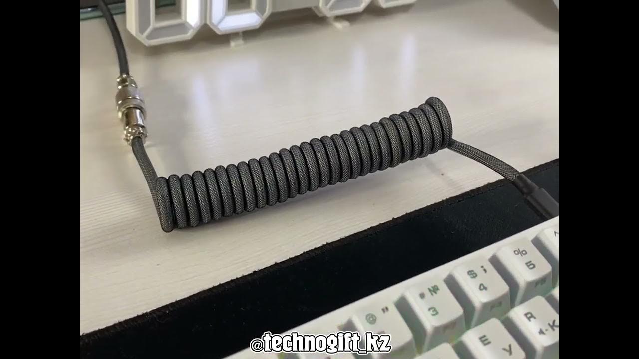 Спиральный кабель для клавиатуры USB Type-c - YouTube