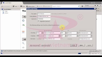 Hướng dẫn - Cấu hình Mail SSL trên Thunderbird | P.A Việt Nam