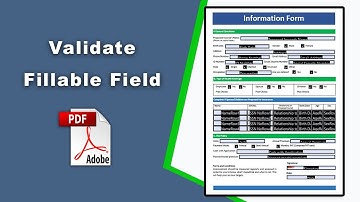 How to validate a fillable form field Data in pdf (Prepare Form) using Adobe Acrobat Pro DC