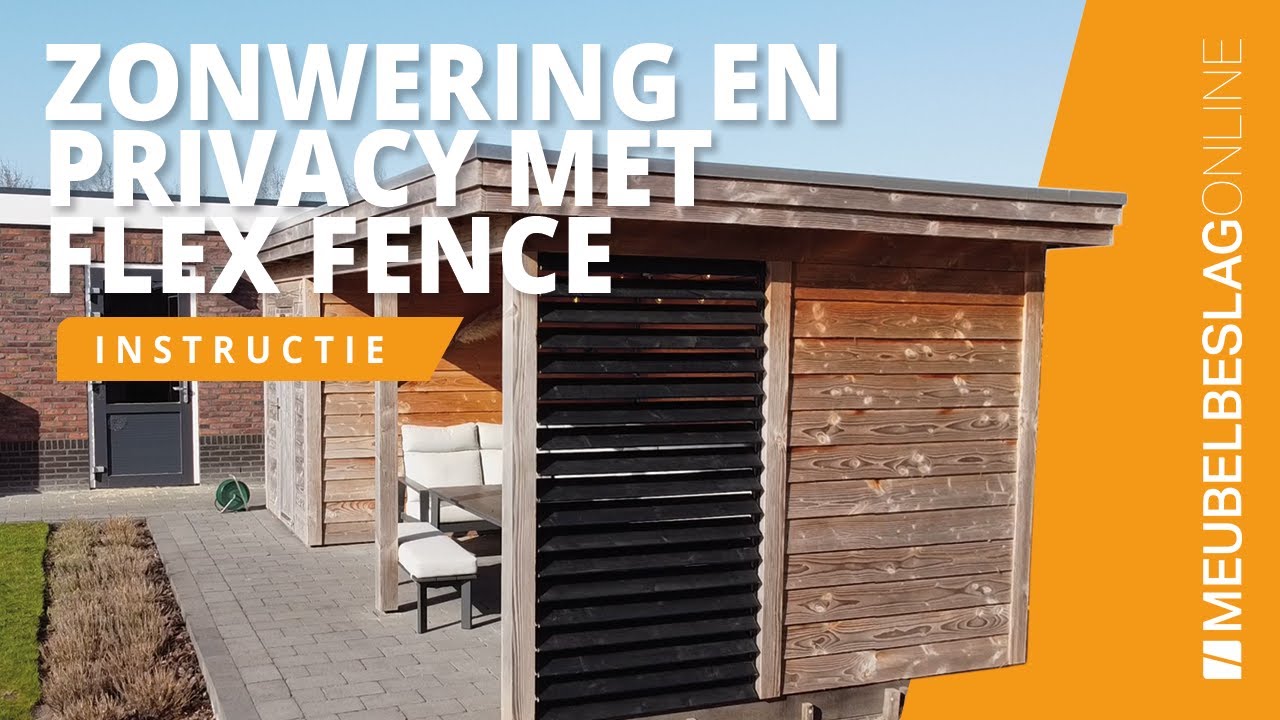 Flex Fence Shutters | 165 cm lang | Zwart | BNR Schutting