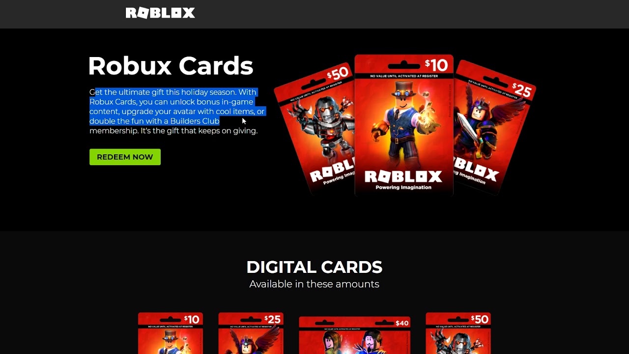 Roblox Gift Card Event Youtube