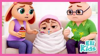 baby has cold sick song eli kids nursery rhymes