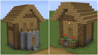 How to build a Minecraft Village Small House 5 & 6 (1.14 plains)