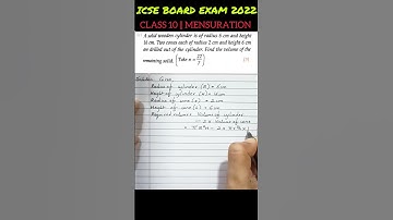 ICSE Board Exam 2022 | Class 10 | Mensuration #class10maths #mensuration #shortsfeed