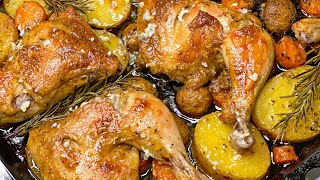 أطيب صينية دجاج و بطاطا بالفرن🍗🥔