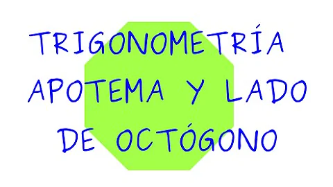 Como calcular o apótema de um octógono?