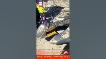 BIG power 💪 how they attach an excavator shield 🚜 #shorts #crafts #skills #excavator #construction