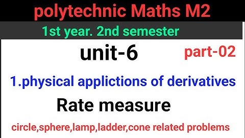 polytechnic maths M2||physical applications||unit-6|part-2|imp questions||2nd sem|naveenreddymath