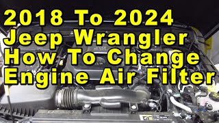 2018 To 2024 Jeep Wrangler How To Change Engine Air Filter With Part Numbers by Paul79UF 39 views 2 days ago 55 seconds