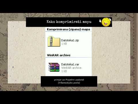 Kako komprimirati (sažeti) mapu