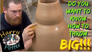 Throwing a LARGE🤩 vase on the wheel with Harry The Potter!