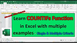 How to use Countifs Function English | Excel Functions by Microsoft Office Tutorials 287 views 7 months ago 6 minutes, 27 seconds