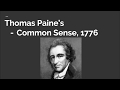 Colonial Rebellion and Independence in Common Sense