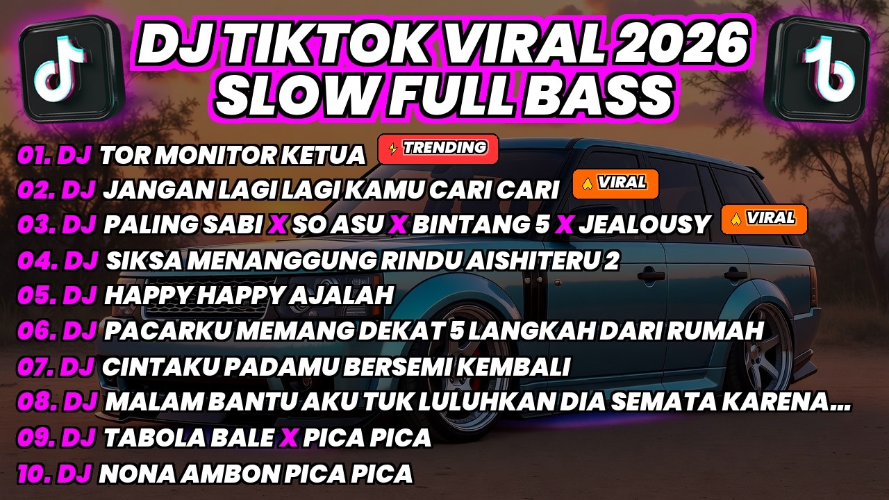 DJ TIKTOK VIRAL TERBARU 2026 - TOR MONITOR KETUA X JANGAN LAGI LAGI X PALING SABI - FULL BASS SLOW