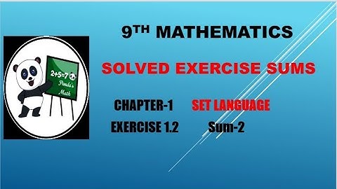 Samacheer 9th standard Maths CH-1|| SET LANGUAGE || exercise1.2 || sum2 || (T.N) 2020 || in  Tamil |