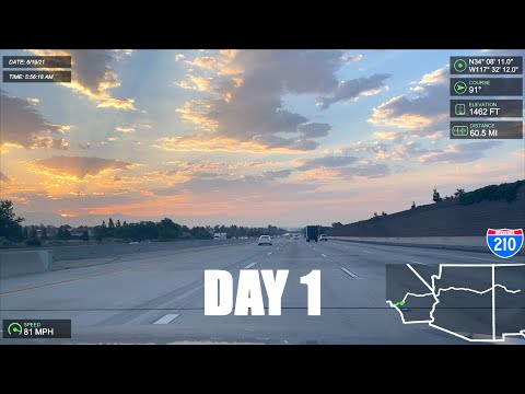 Los Angeles to New Jersey Road Trip (REALTIME) DAY 1