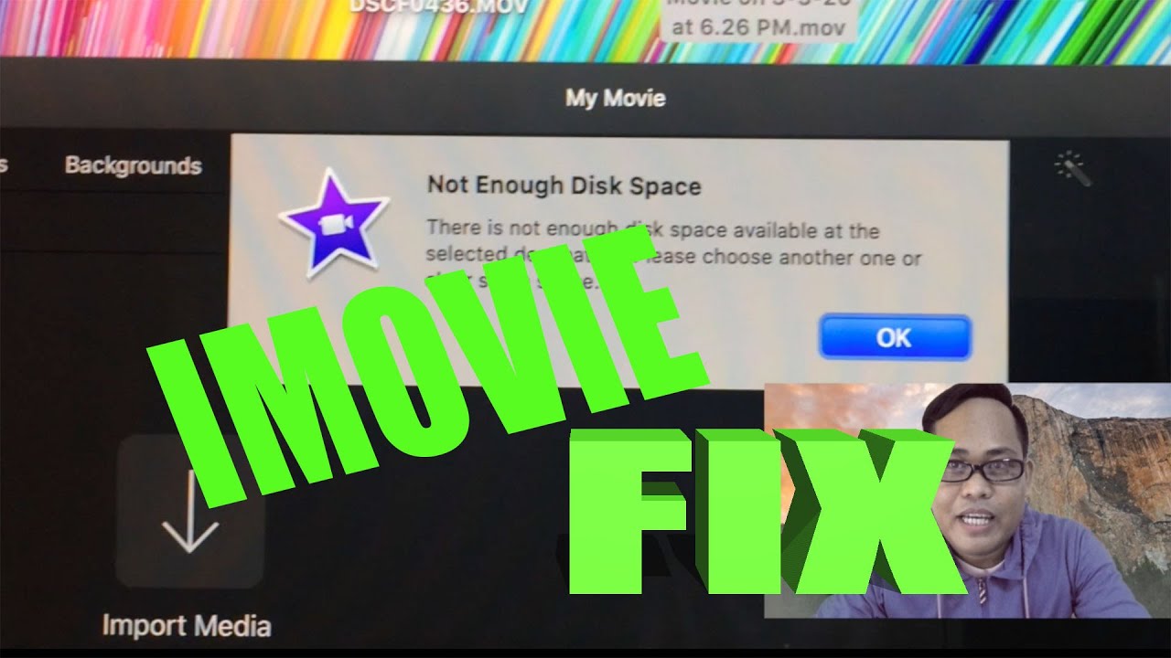 imovie not enough disk space
