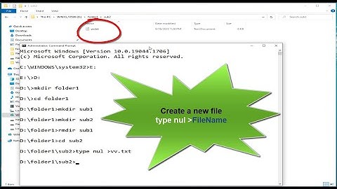 Create and delete folder empty or not empty using command prompt in Windows10