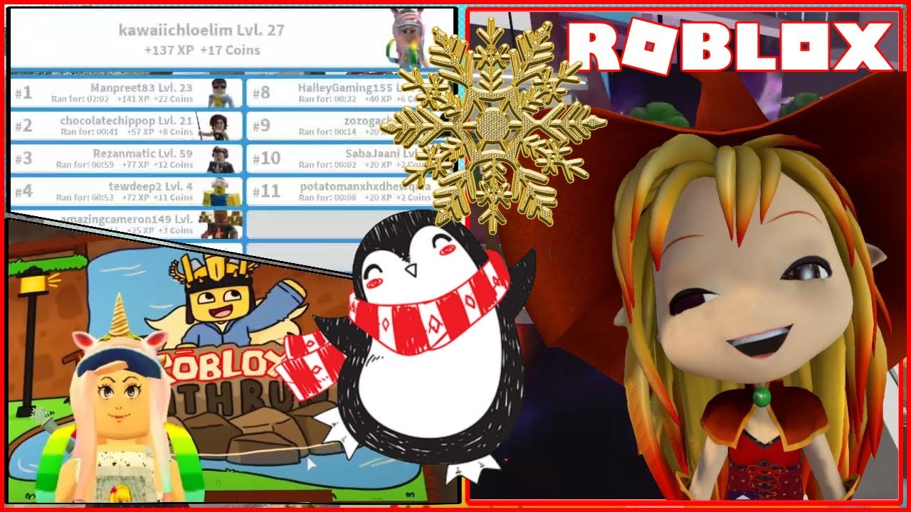 Chloe Tuber Roblox Deathrun Gameplay Collecting Snowflakes And Became Ghost After Death - roblox deathrun all traps