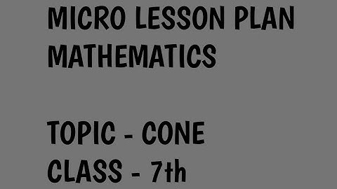 Micro lesson plan/CONE/Mathematics/SKILL- INTRODUCTORY QUESTION