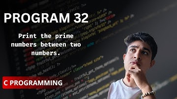 Program to print prime numbers in between two numbers in C.