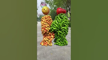 Create humanoid fruit and vegetable characters🥒🍐 that can walking and touching...