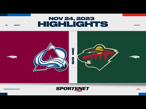 NHL Highlights | Avalanche vs. Wild - November 24, 2023