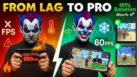 How to fix lag freefire in telugu | LAG problem fixed for low end devices freefire telugu