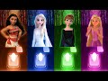 Top 4 Disney Princesses Songs Gameplay | Moana Vs Elsa Vs Anna Vs Rapunzel | Guess the winner