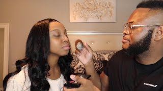 BOYFRIEND (FIANCÉ) DOES MY MAKEUP TAG | FEAT BM