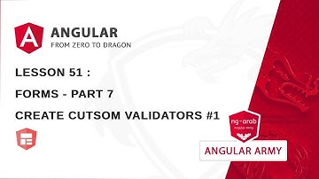 Forms - Part 7 :  Form Validation - Create Custom Validators #1 | Master Angular Framework In Arabic