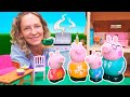 Mangal partisi başlasın! Peppa Pig ailesi yeni eve taşınıyor! Oyuncak evi videoları!