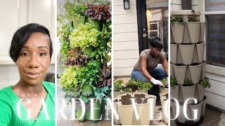 Garden Vlog|Vertical Gardening Ideas|Planting up My Green Stalk Planter