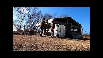 Installing IBC tote for rain water harvest