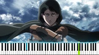 Attack on Titan Season 3 Part 2 OP  'Shoukei to Shikabane no Michi' (Synthesia Piano Tutorial)
