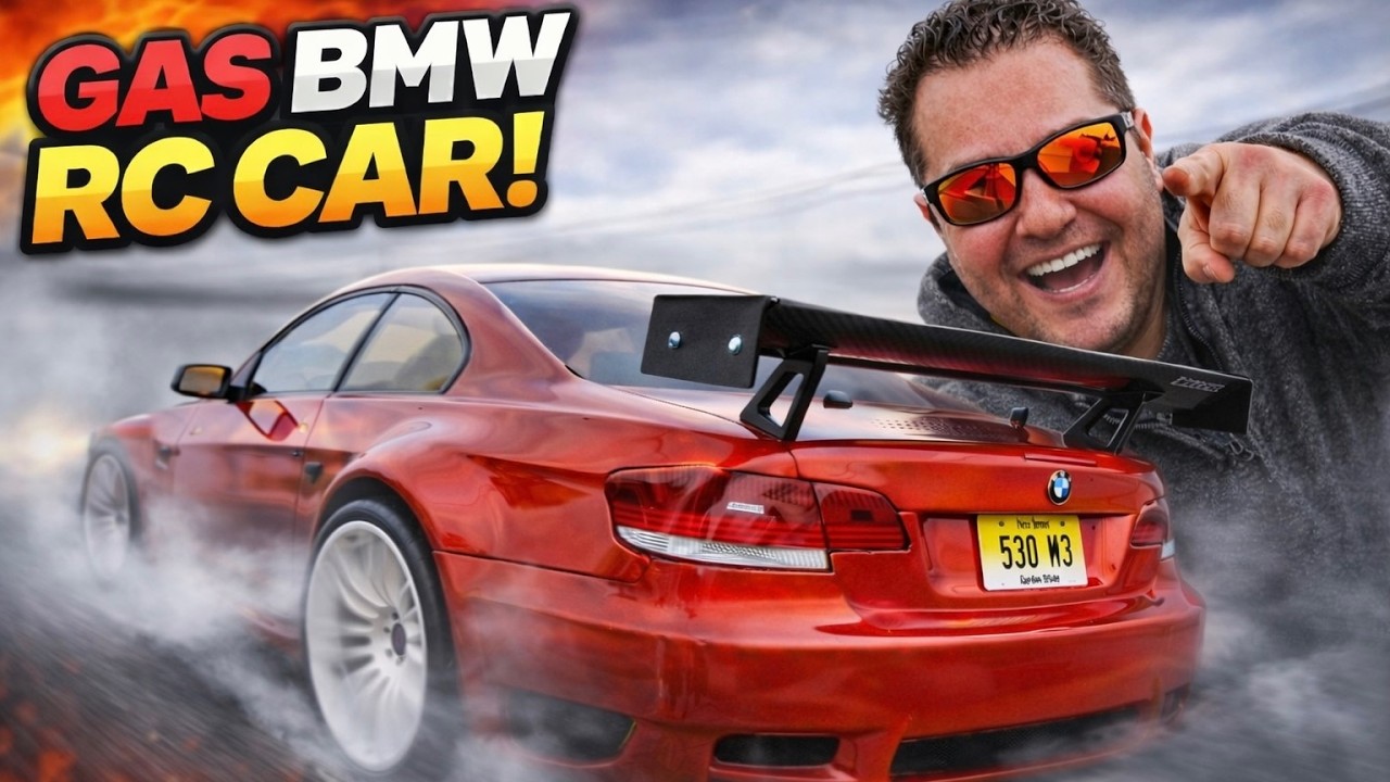 FG 1/5 宝马M3 E36 GTR 汽油遥控赛车 First Start of My GIANT FG Gas BMW M3 4WD Race Car! 🤯 - YouTube