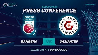 Brose Bamberg v Gaziantep - Press Conference - Basketball Champions League 2019