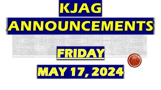 KJAG - May 17, 2024