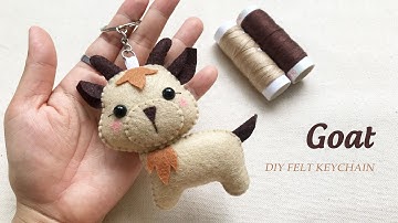 Cách Làm Móc Khóa Vải Nỉ Hình Con Dê | DIY - How To Make A Goat Felt Keychain