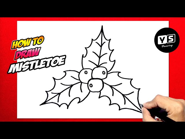 『絵画』 題名~mistletoe~ How to draw Mistletoe Christmas - YouTube