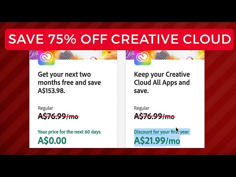 আপনার Adobe Creative Cloud সাবস্ক্রিপশনে 75% ছাড় পান (100% বাস্তব!)