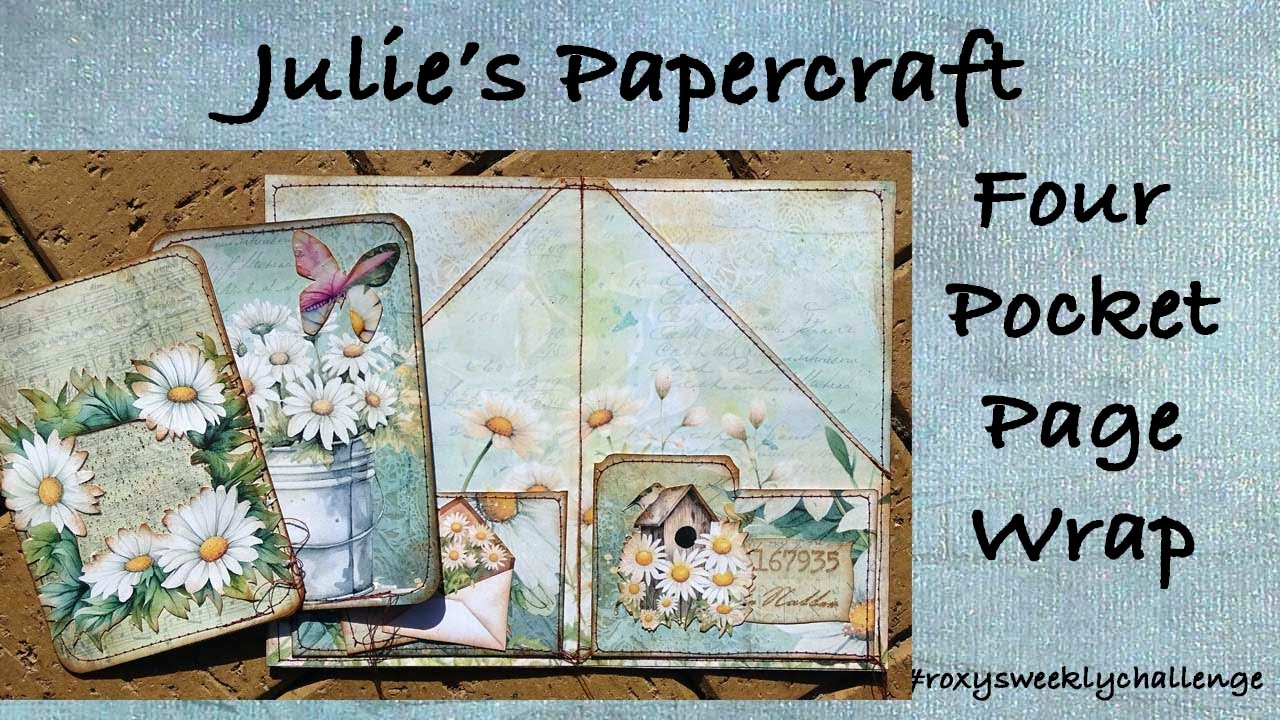 ◆keiko junk journal♡◆ Four Pocket Page Wrap #juliespapercraft